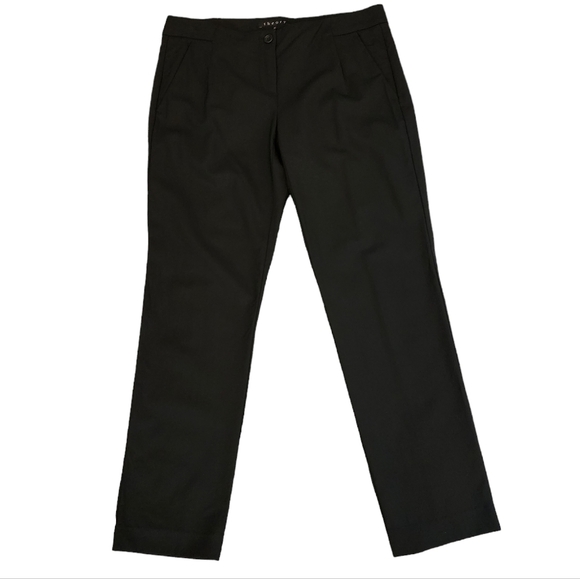 Theory wool lycra black dress pants.Women's size 10.